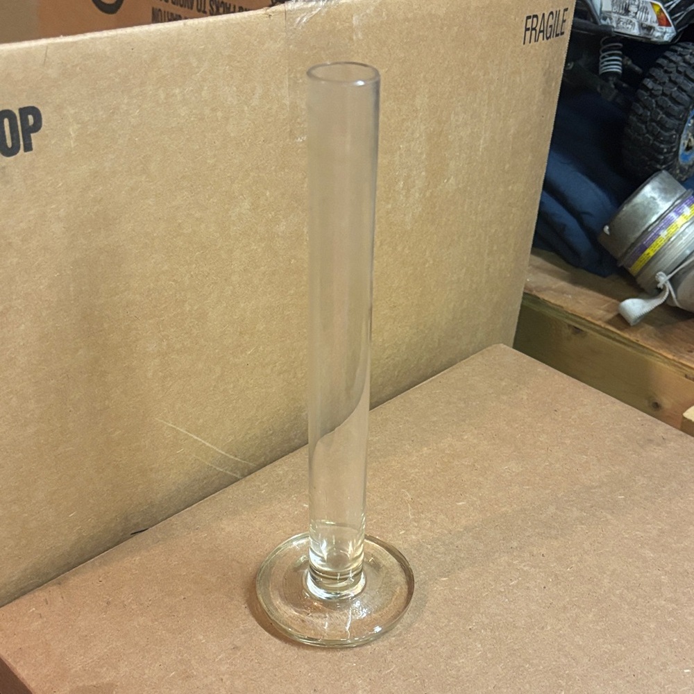 Clear Glass Hydrometer Cylinder Vase